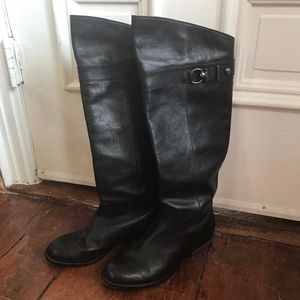 COACH Tall Black Equestrian Riding Boots Size 8.5